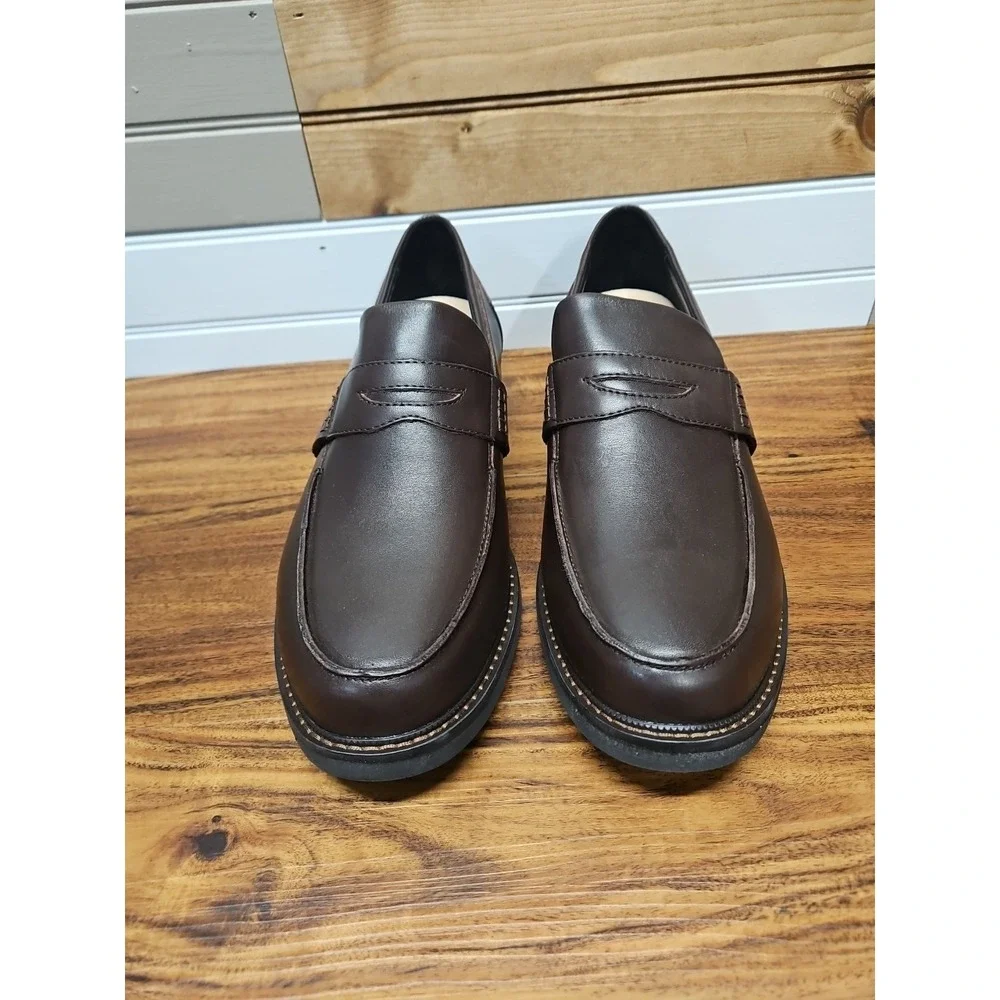 Apex Penny Loafer Oxford LT210M Mens Size 11.5 Brown Diabetic Orthopedic